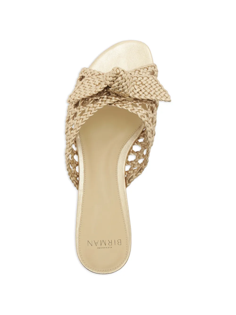 Alexandre Birman Belinda geweven sandalen met strik Goud