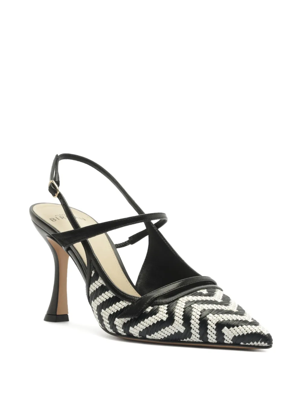Alexandre Birman Tita zig pumps met raffia band Wit