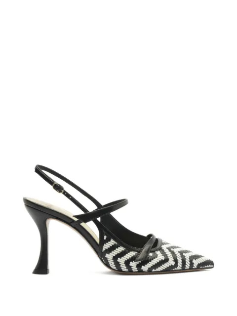 Alexandre Birman Tita zig raffia strap pumps