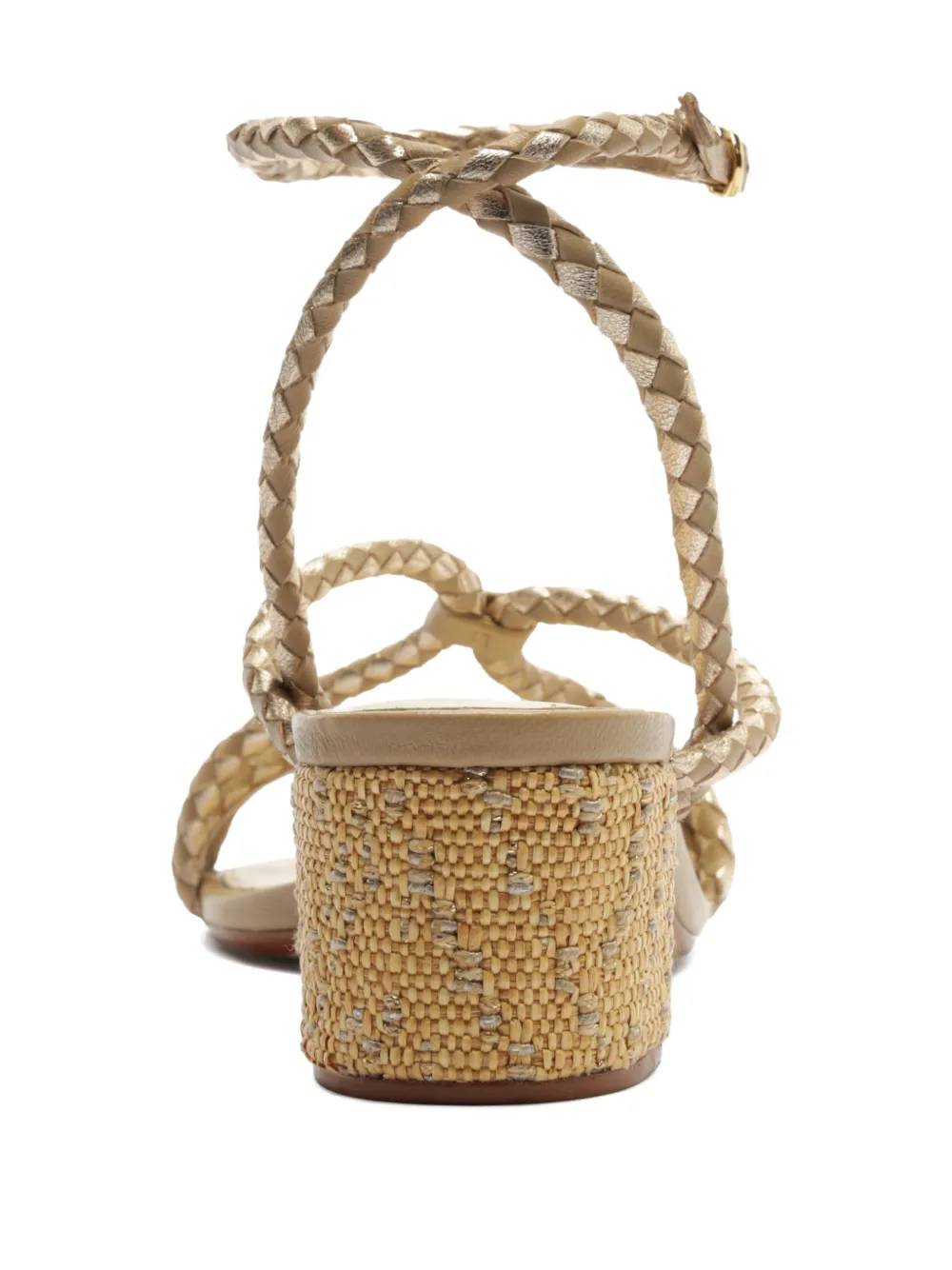 Alexandre Birman Elba sandalen met gevlochten hak Beige