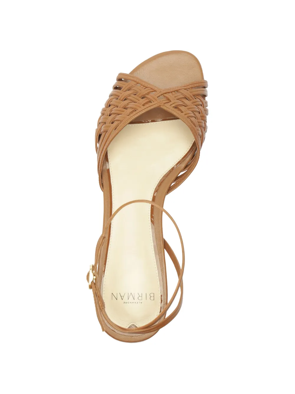 Alexandre Birman Lilian geweven sandalen met enkelbandje Bruin