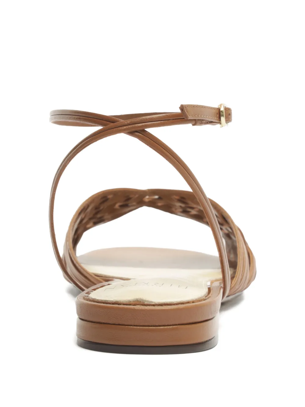 Alexandre Birman Lilian geweven sandalen met enkelbandje Bruin