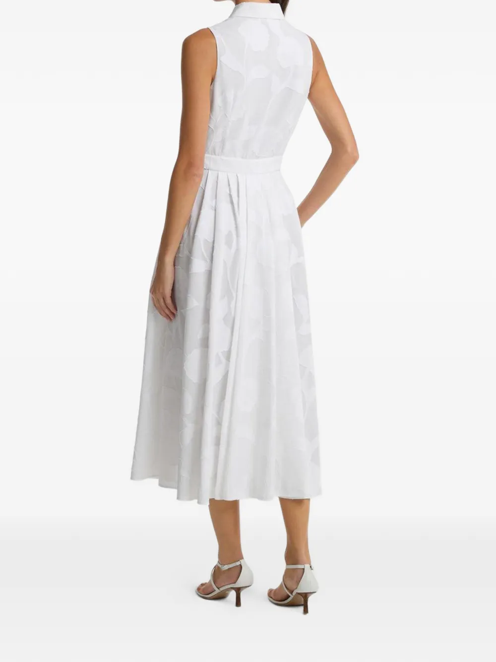 Michael Kors Collection Mouwloze midi-jurk Wit