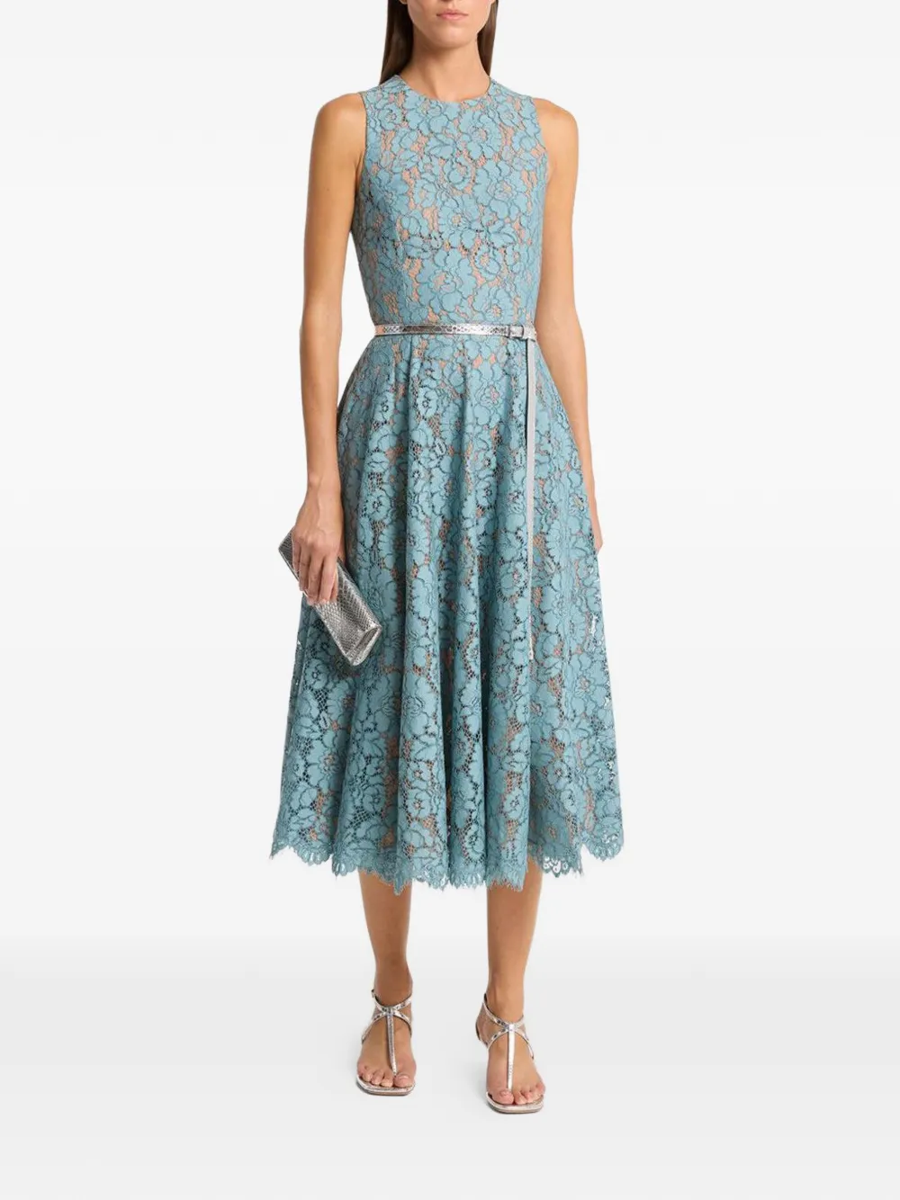 Michael Kors Mouwloze kanten jurk Blauw