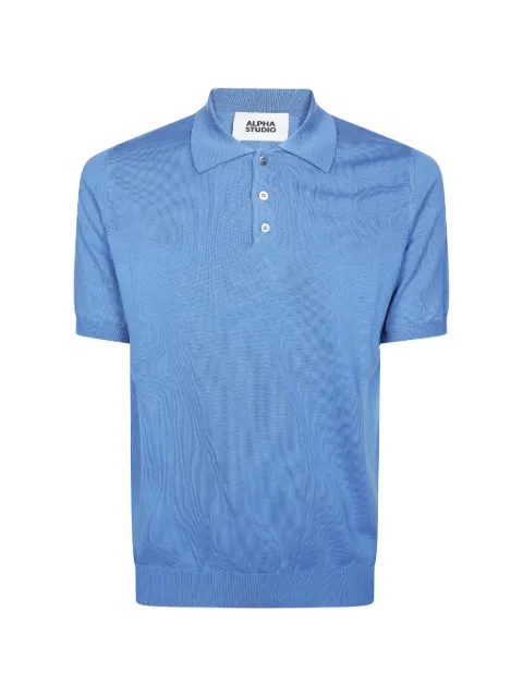 ALPHA STUDIO fine-knit polo shirt