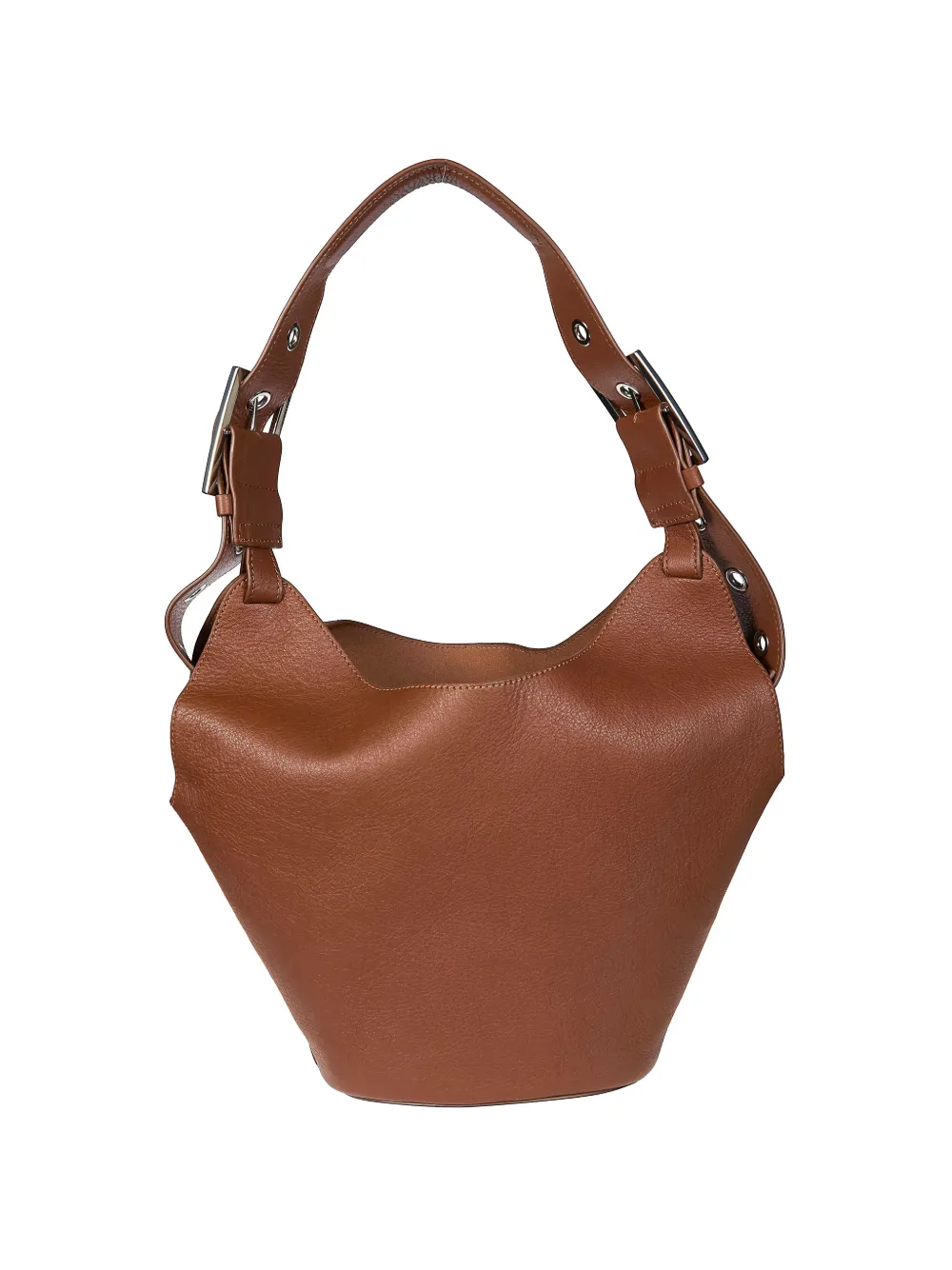DONDUP small buckle-fastening leather shoulder bag - Marrone