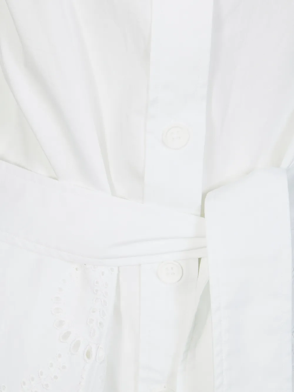 P.a.r.o.s.h. Belted Eyelet Playsuit - White 