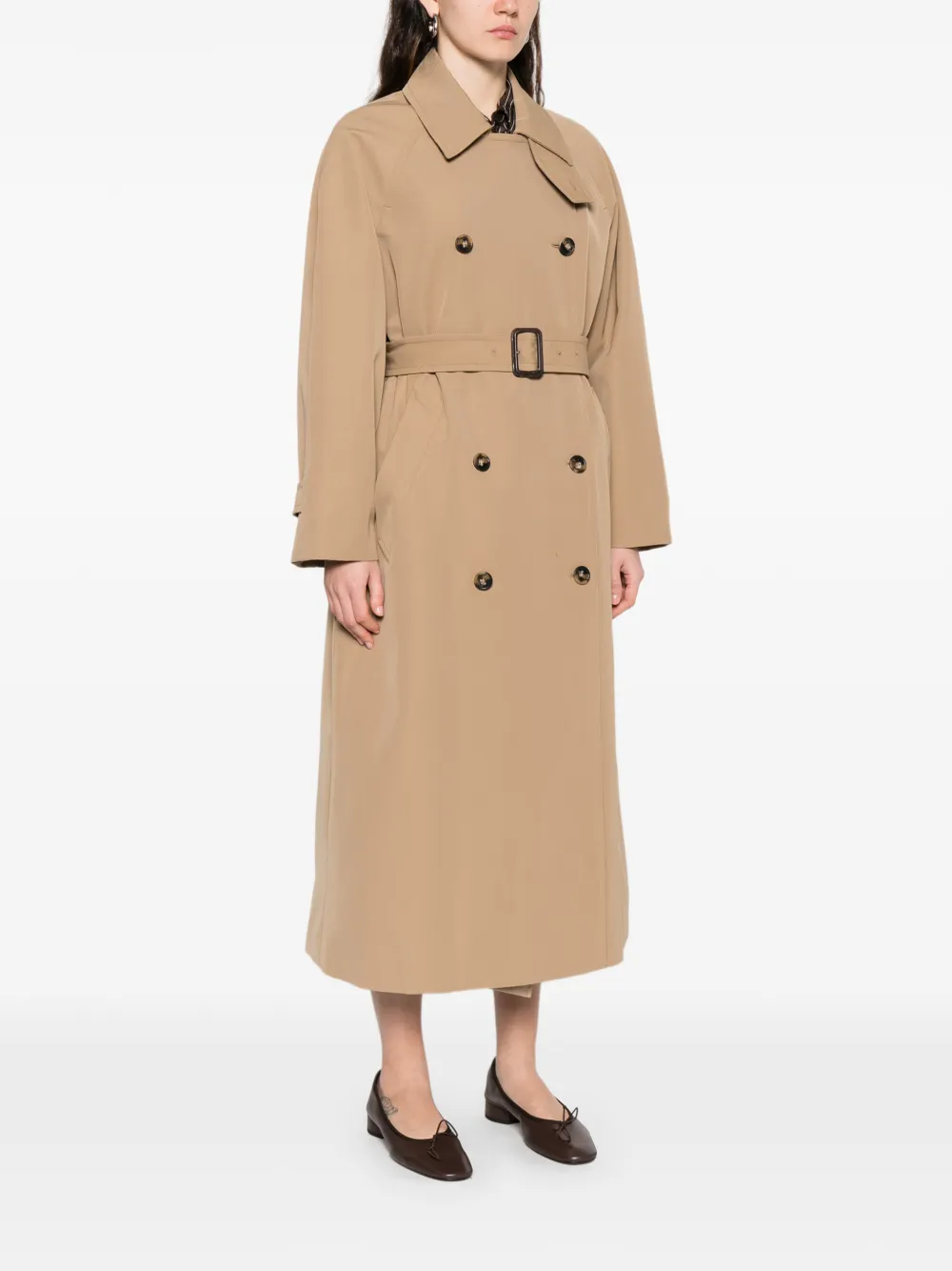  A.p.c. Belted Double-breasted Trench Coat - Neutrals 