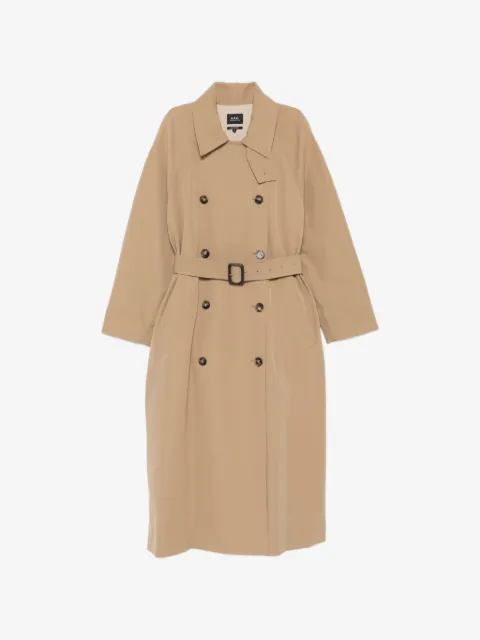 A.P.C. dobbeltradet trenchcoat med bælte