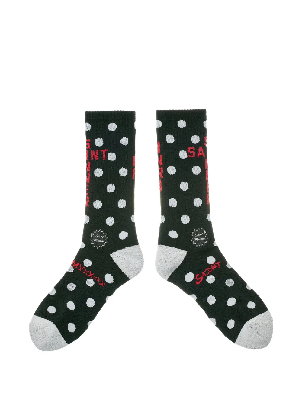 SAINT MXXXXXX polka-dot socks - Nero