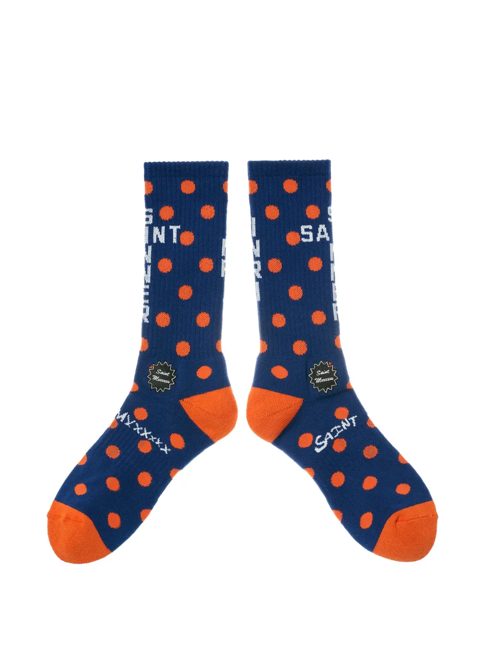 SAINT MXXXXXX polka-dot socks - Blu