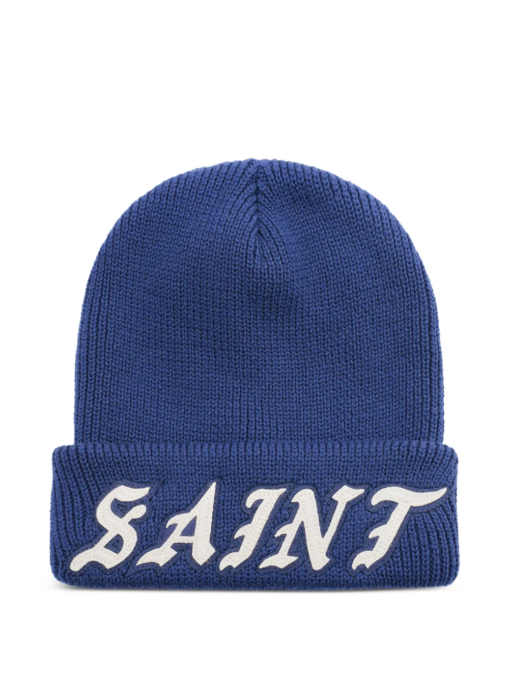 SAINT MXXXXXX logo-appliqué beanie hat - Blu