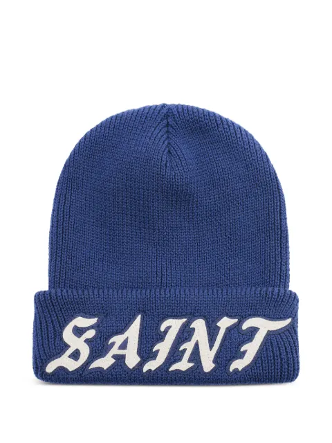 SAINT MXXXXXX logo-appliqué beanie hat