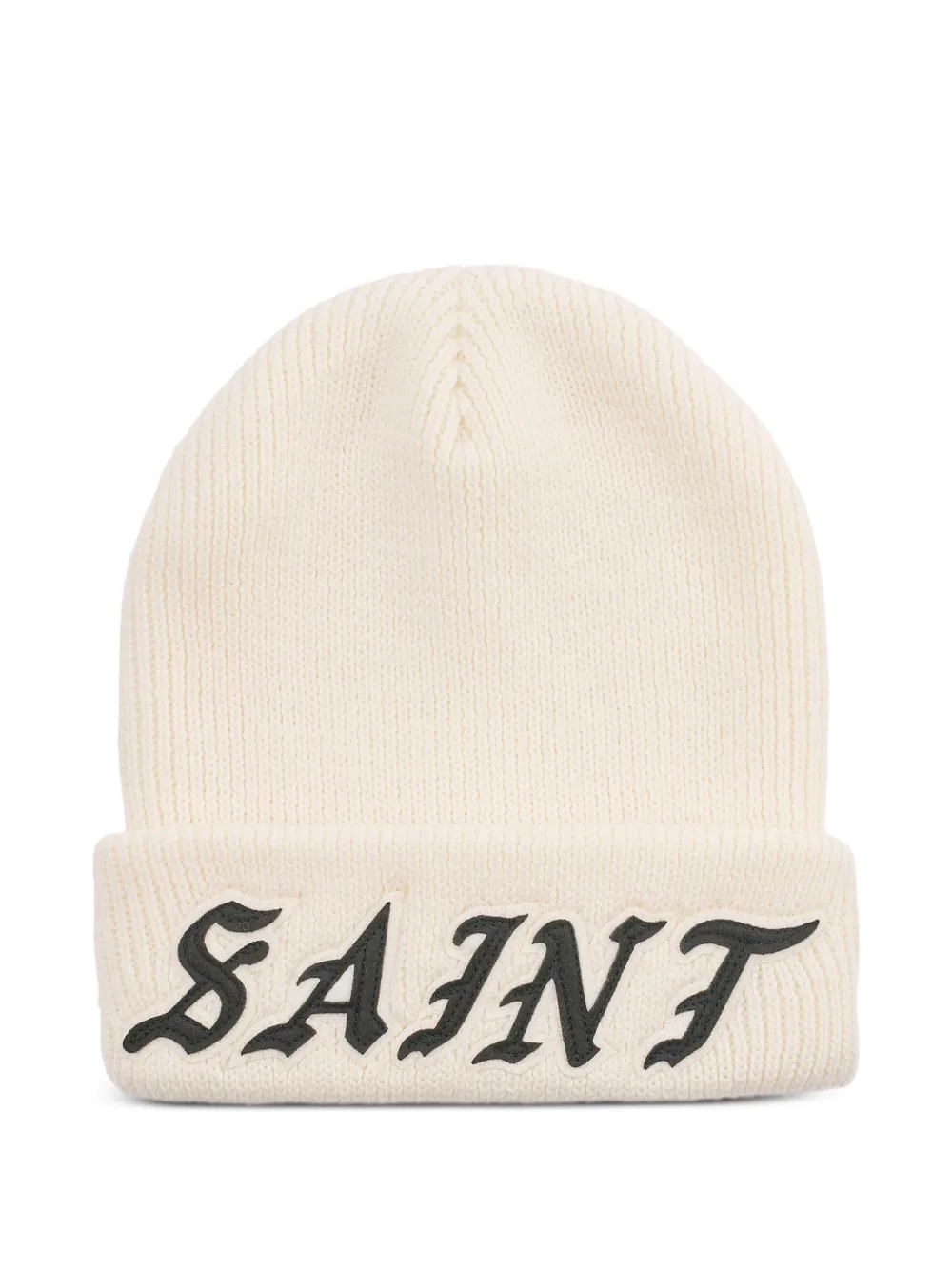 SAINT MXXXXXX logo-appliqué beanie hat - Bianco