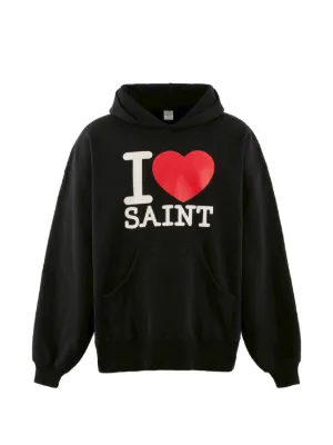 SAINT MXXXXXX x A LOVE MOVEMENT logo-print Hoodie | Black | FARFETCH