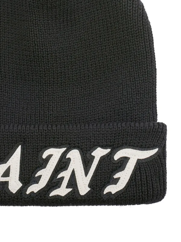 SAINT Mxxxxxx SAINT Logo Knit Cap Black 【公式通販】