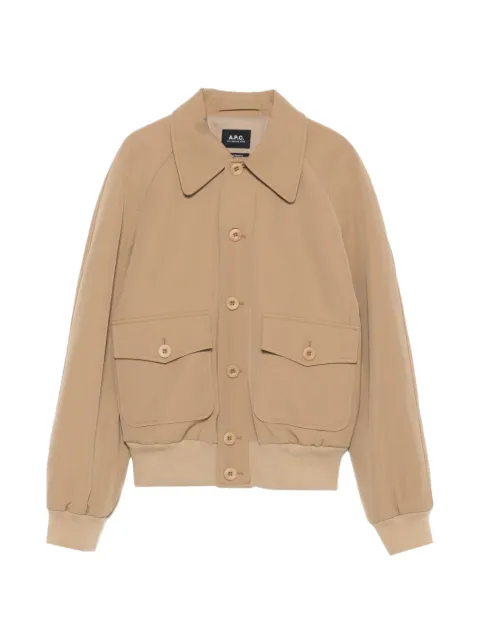 A.P.C. button-front collared bomber jacket