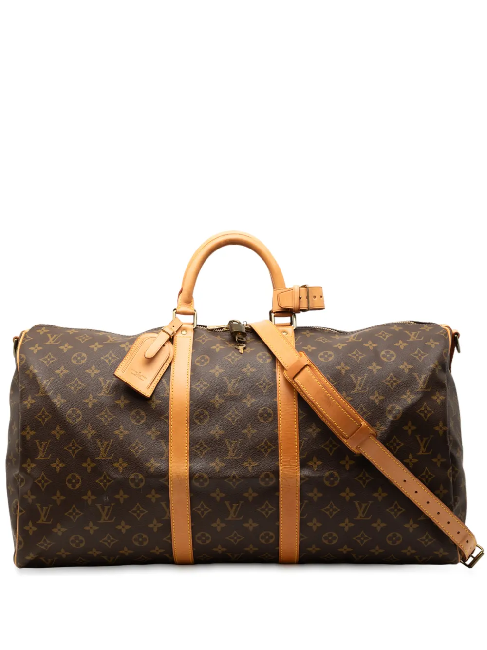 Louis Vuitton Pre-Owned 1990 Monogram Keepall Bandouliere 55 travel bag - Marrone