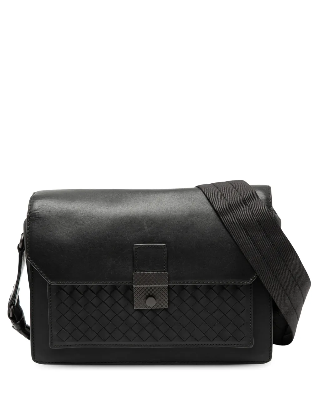 Bottega Veneta Pre-Owned Borsa a tracolla con design Intrecciato in pelle 2012-2025 - Nero