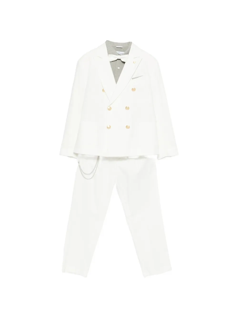 Colorichiari button-bow suit set (set of 8) - Toni neutri