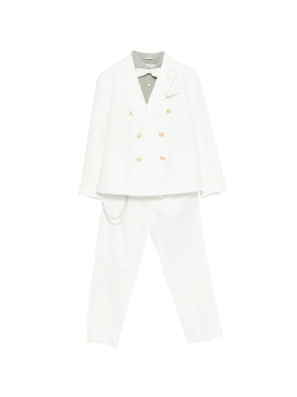 Colorichiari button-bow suit set (set of 8) - Toni neutri