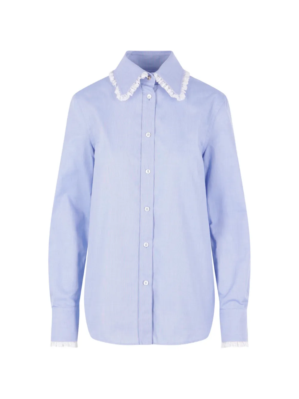 Valentino Garavani lace-detail shirt - Blu