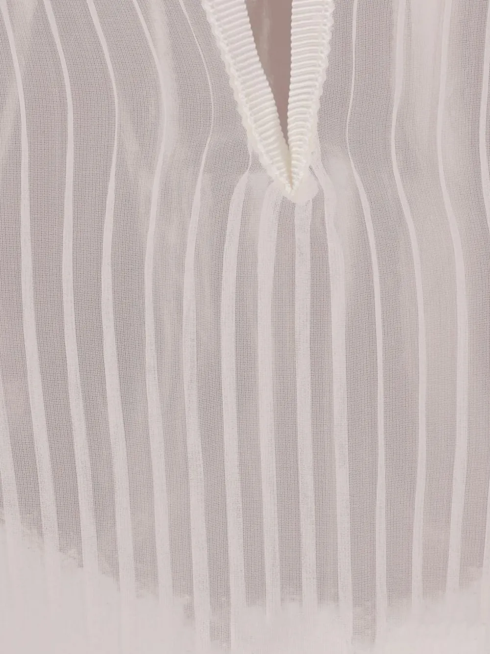  Sacai Pleated Chiffon Sleeveless Top - White 