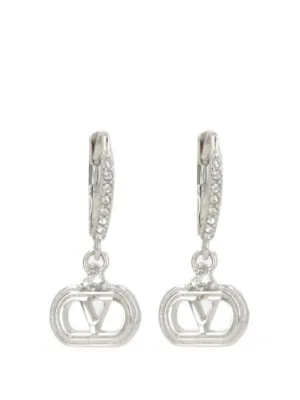 Valentino Garavani Vロゴ シグネチャー ピアス | シルバートーン