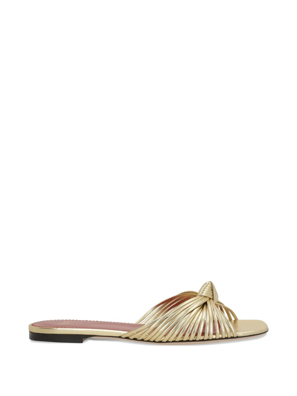 Valentino Garavani knotted multi-strap flat sandals Goud