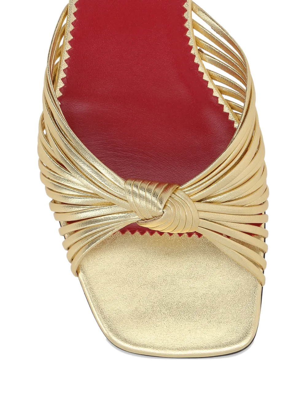 Valentino Garavani knotted multi-strap flat sandals Goud