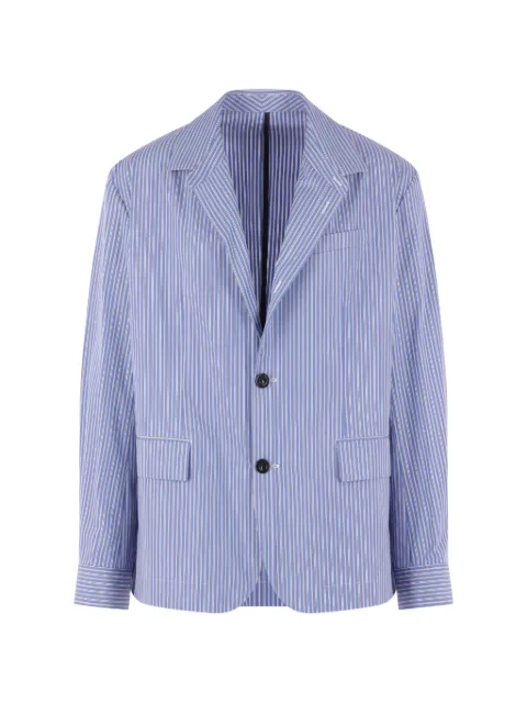sacai single-breasted striped poplin jacket