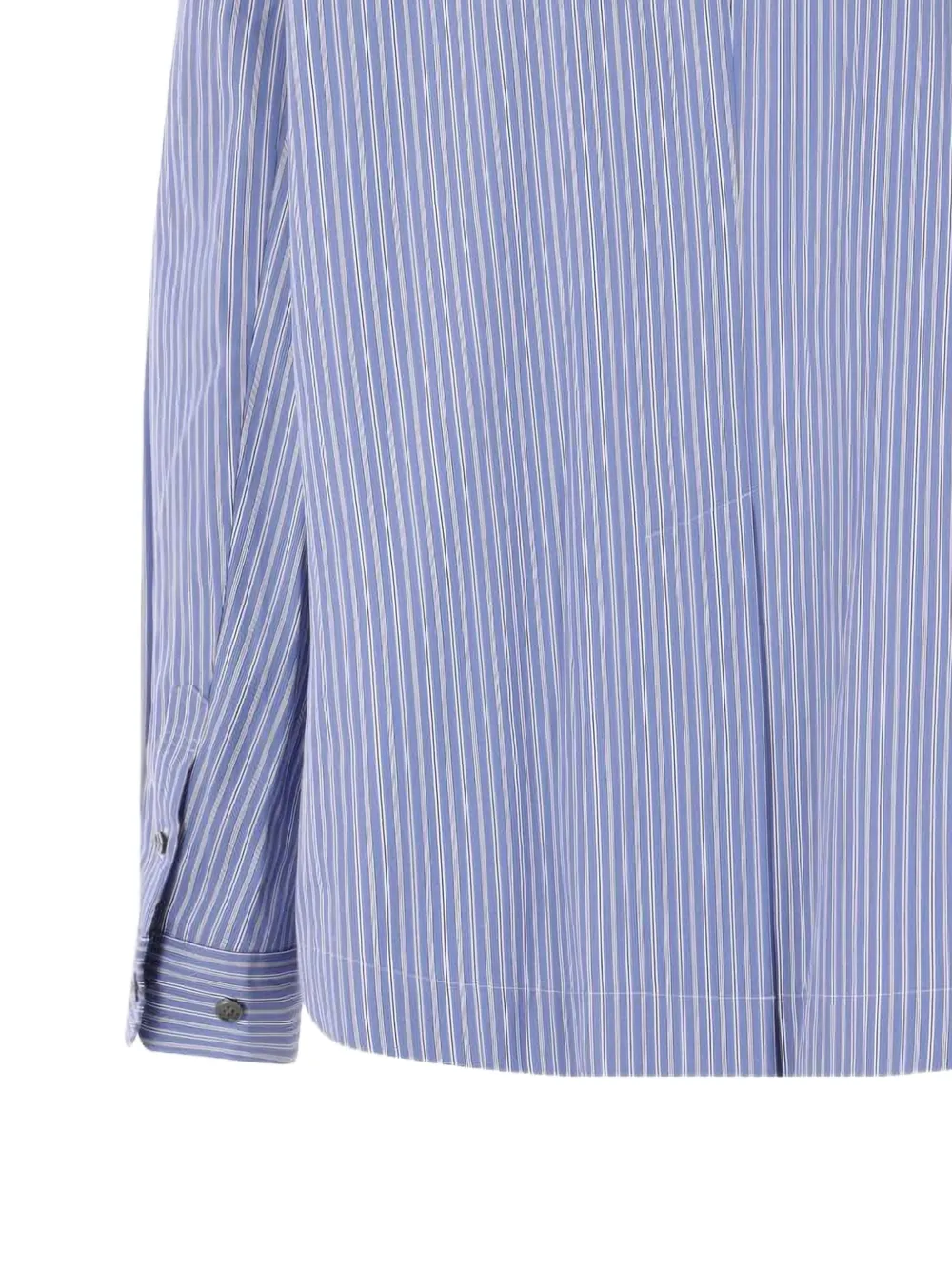  Sacai Single-breasted Striped Poplin Jacket - Blue 