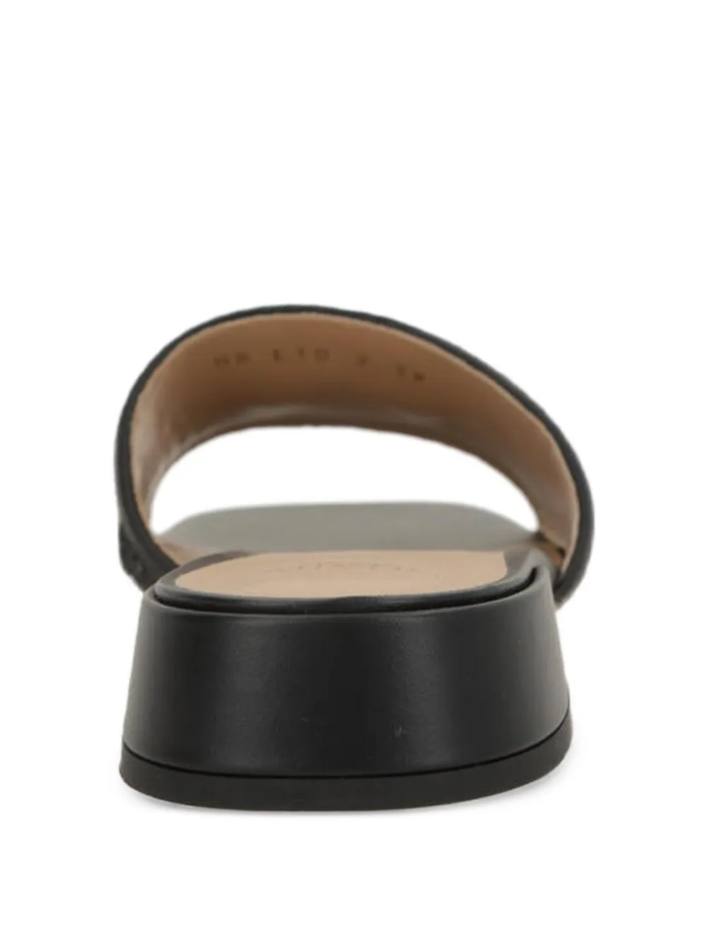 Valentino Garavani Gestreepte sandalen met logopatch Zwart