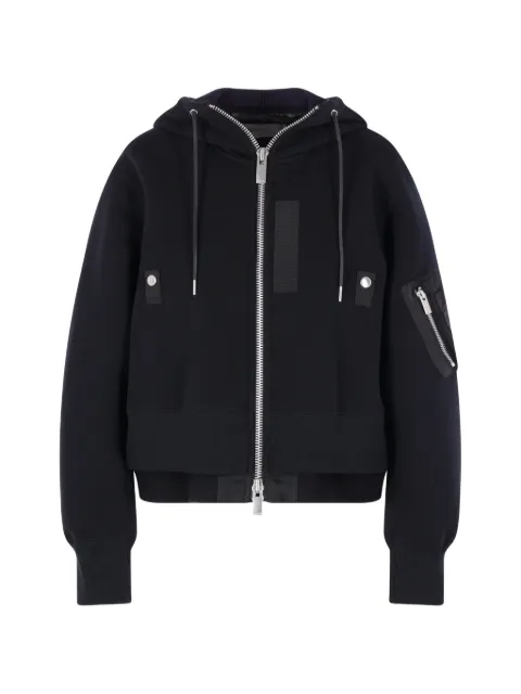 sacai hoodie con cierre