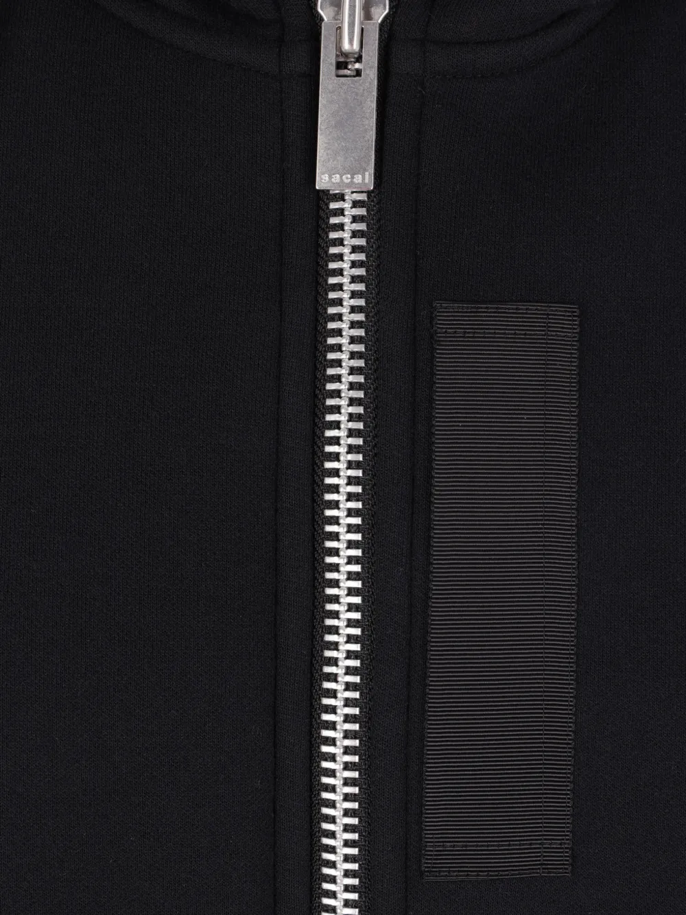 sacai Hoodie met rits Zwart