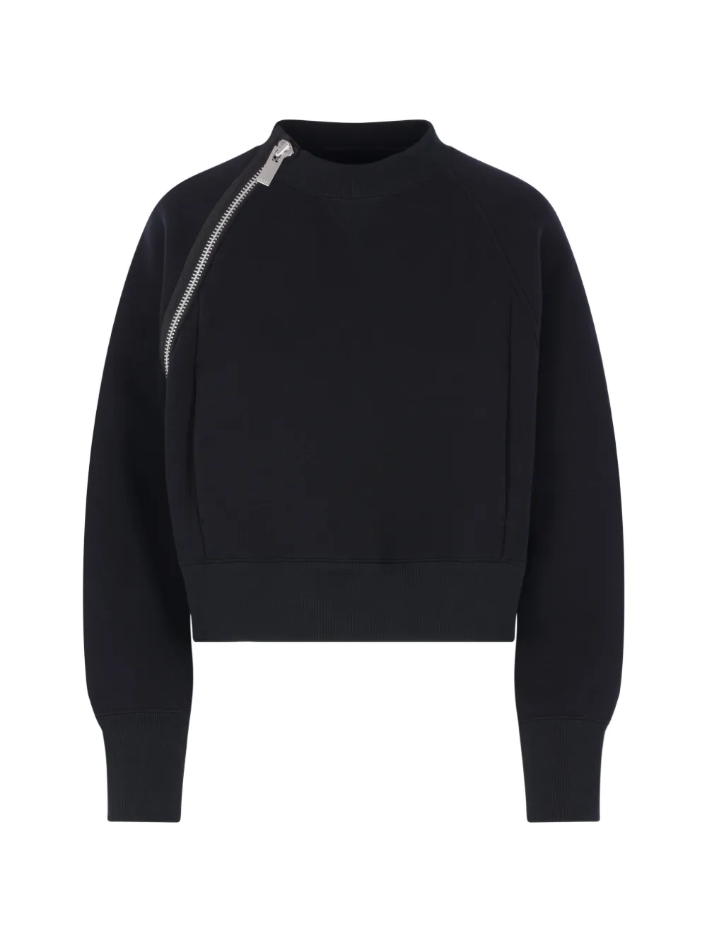 sacai zip-detail sweatshirt - Black