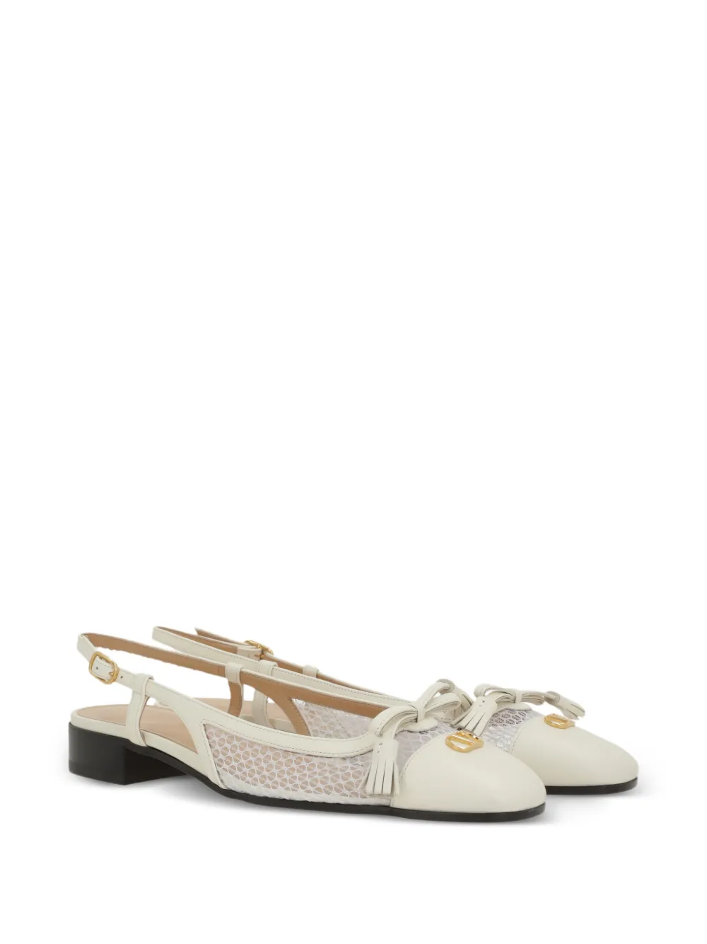 Valentino Garavani bow-detail slingback pumps Wit