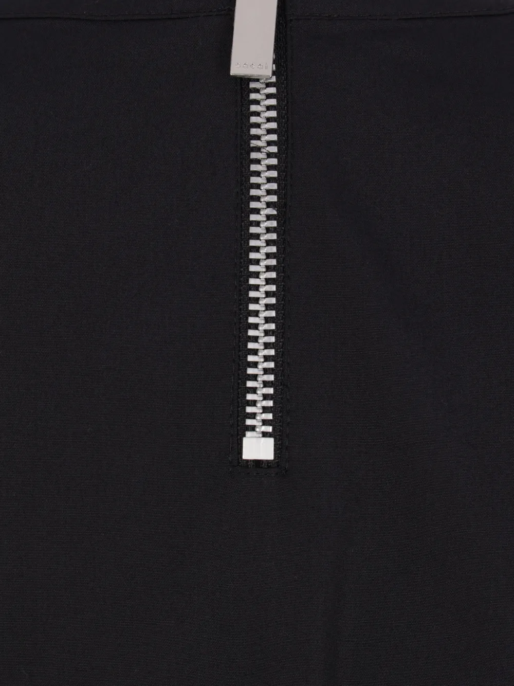 sacai T-shirt met rits en zak Zwart