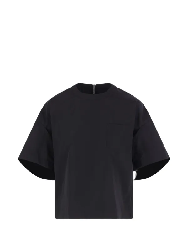 Sacai Pocket Zip T-shirt in Black