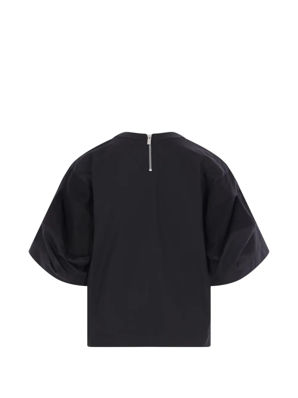 sacai T-shirt met rits en zak Zwart