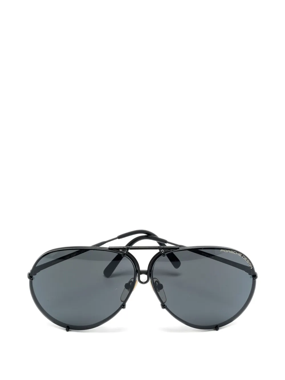 Porsche Design Occhiali da sole con montatura stile pilota - Nero