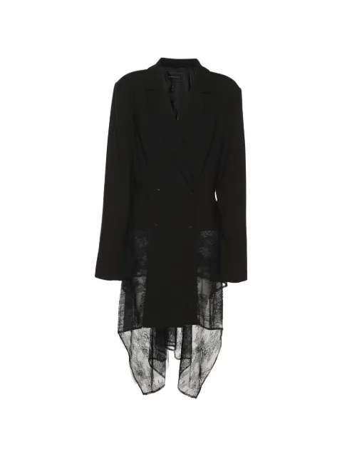 BCBG Max Azria blazer à boutonnière croisée et détail en dentelle