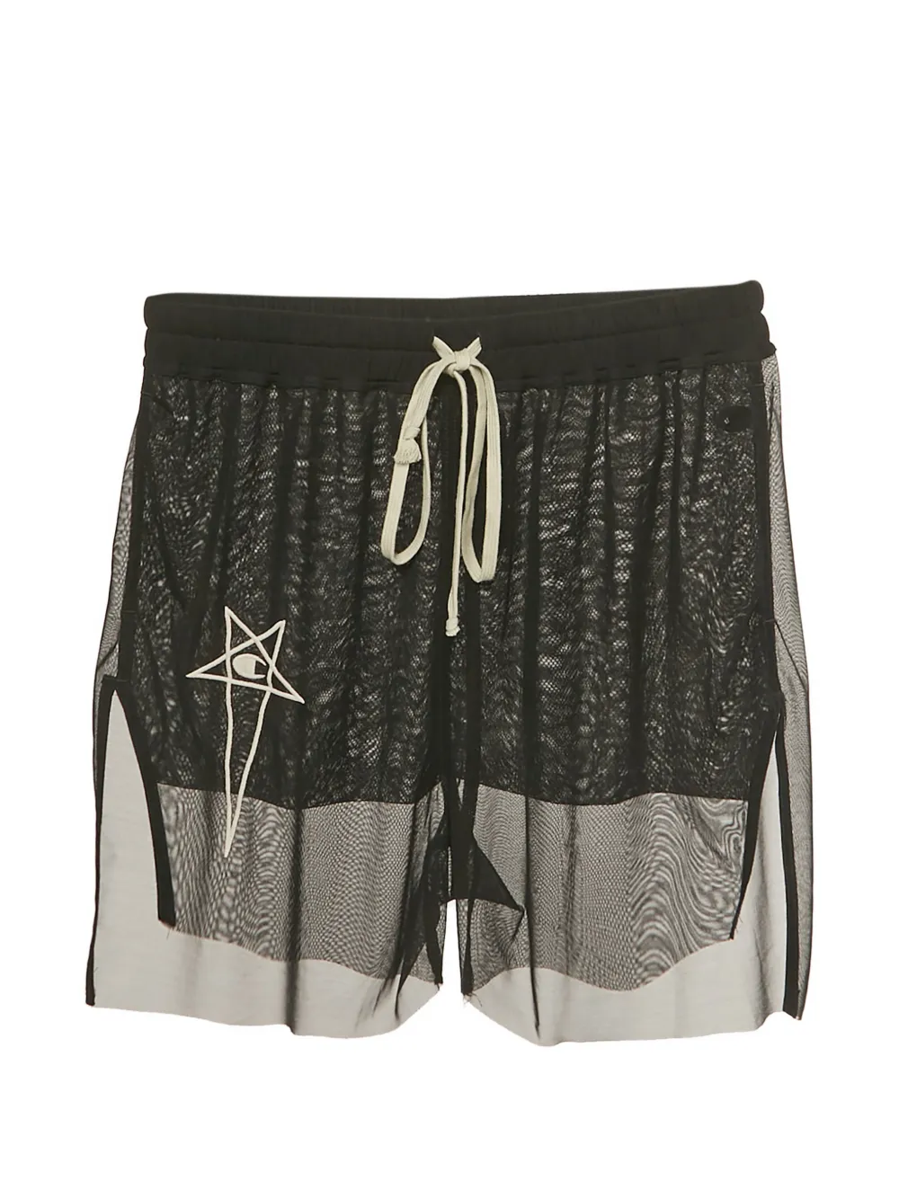 Rick Owens Vintage x Champion Shorts in tulle - Nero