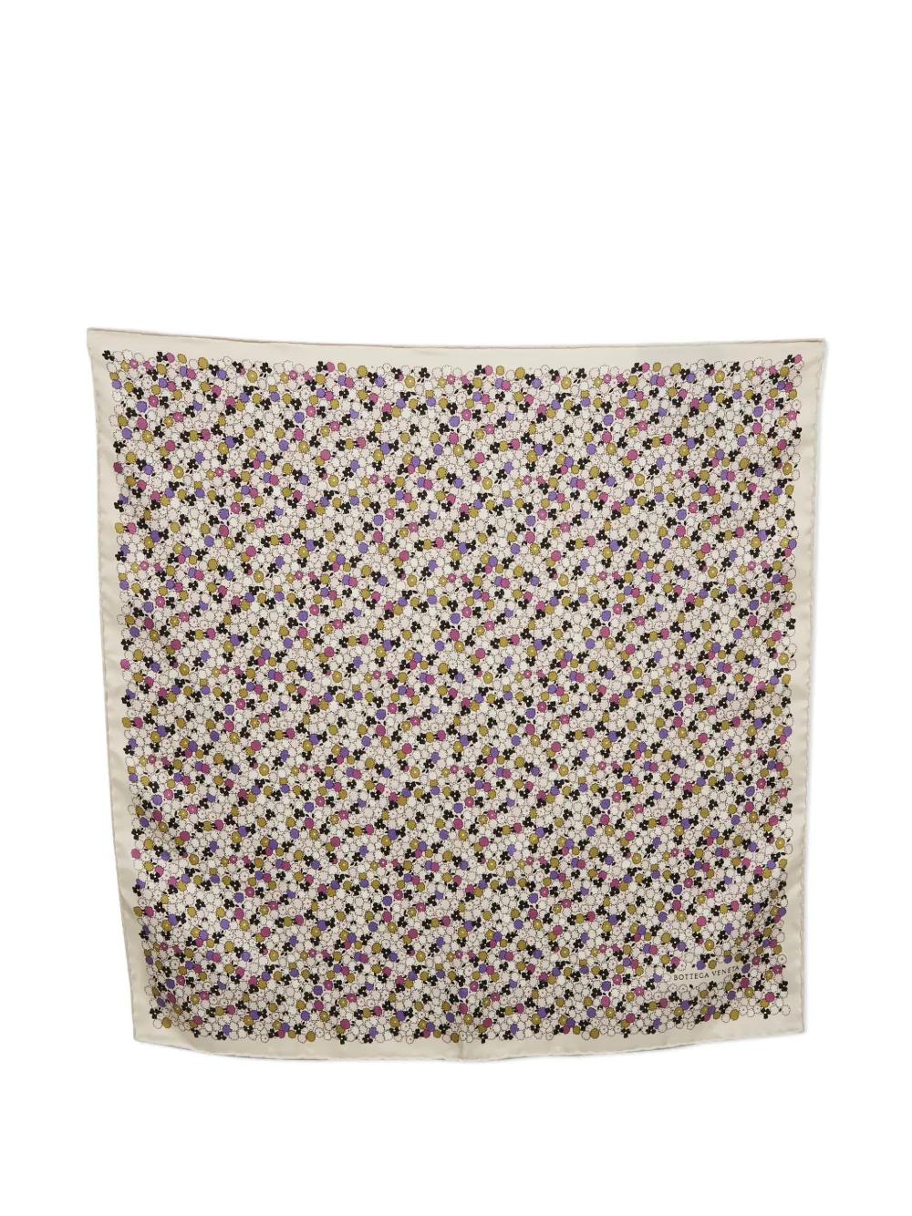 Bottega Veneta Pre-Owned Foulard in seta a fiori - Toni neutri