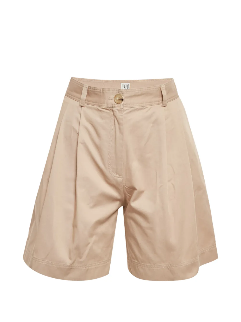 TOTEME Shorts in cotone con pieghe - Toni neutri
