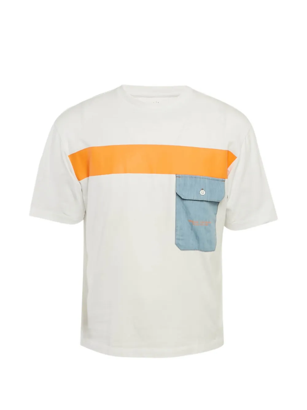 Armani Exchange 스트라이프 디테일 포켓 티셔츠 | 화이트 | Image 1