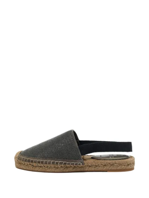 Brunello Cucinelli Vintage suede slingbacks espadrilles