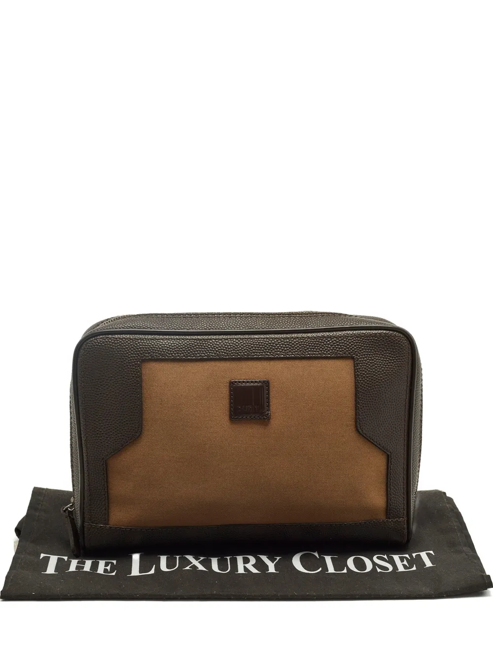 Dunhill Pouch con zip - Marrone