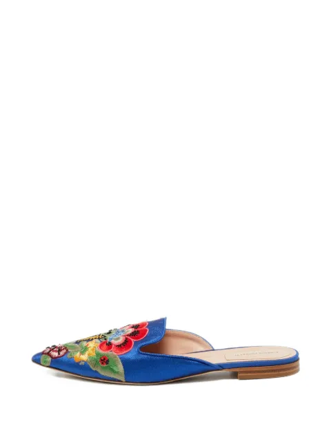 Alberto Fermani floral-embroidery mules