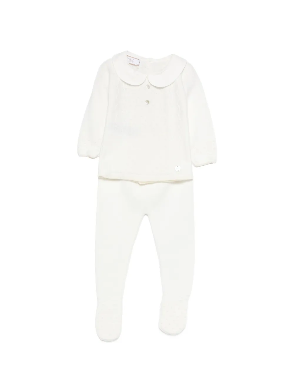 Paz Rodriguez Peter-Pan collar trousers set - Toni neutri